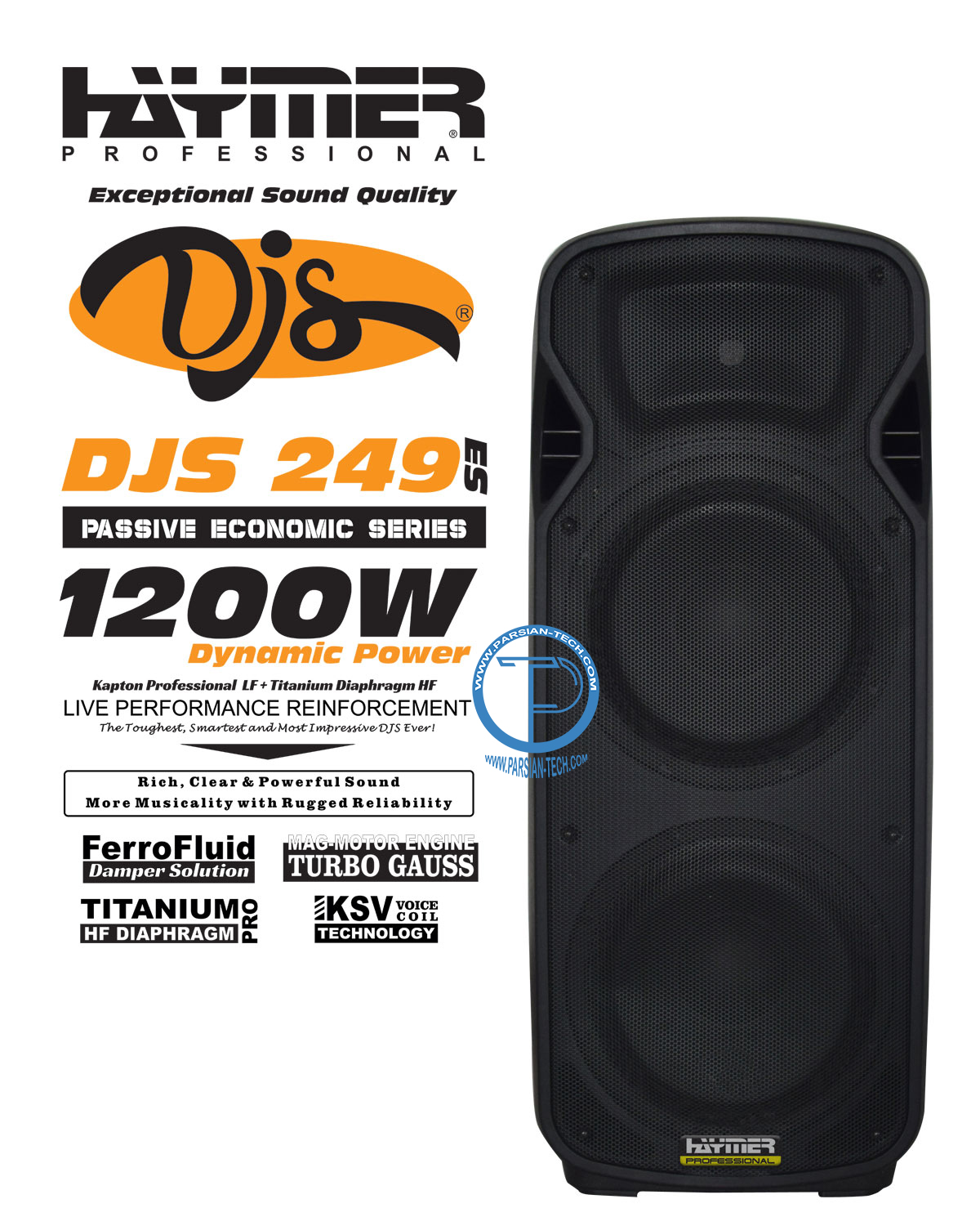 باند 12 اینچ دوبل هایمر مدل DJS 249ES